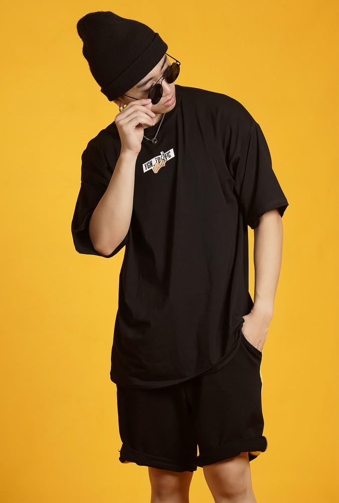 Ygn Traffic Police Oversized T-Shirt Boy (Black)